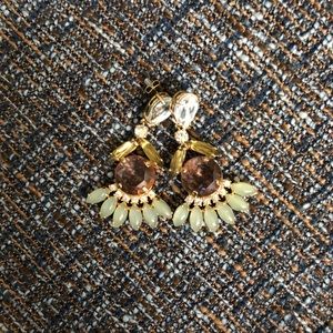 J. Crew crystal fan earrings